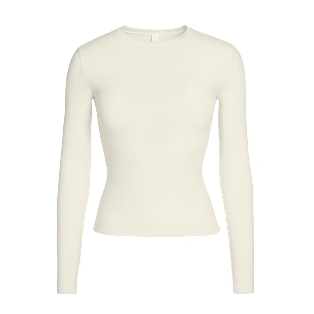 Skims cotton jersey Long Sleeve Shirt in bone size M